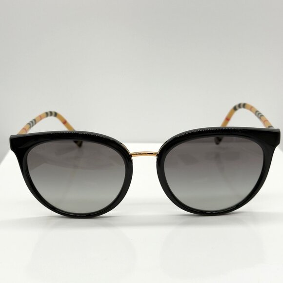 Burberry Black Round Grey Gradient Sunglasses B 4316-F 3853/11 READ - Picture 2 of 10